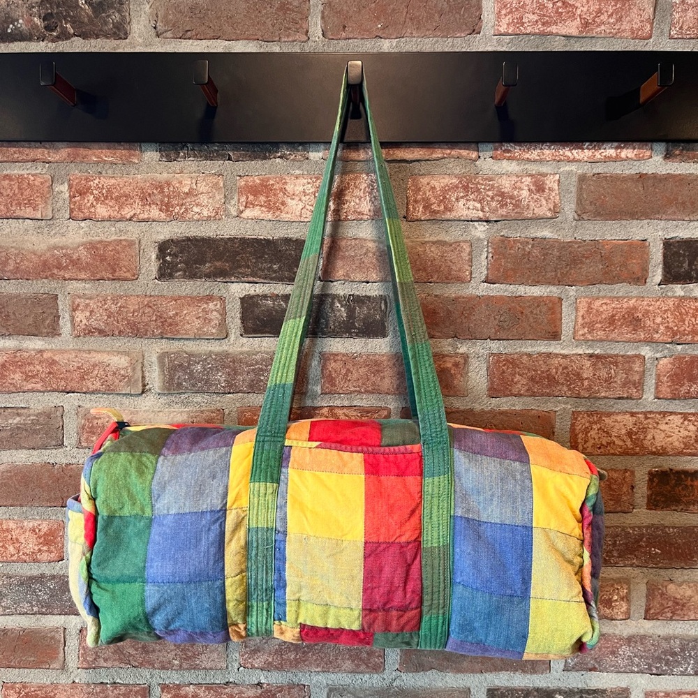 Rainbow Patchwork Duffel Bag